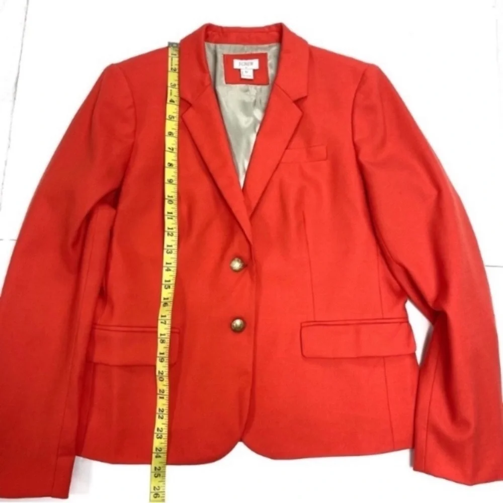 J.Crew Original Schoolboy Blazer Classic Jacket in Orange Style 92480 Size 12